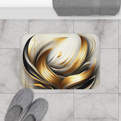 Gold Art Swirl - Bath Mat