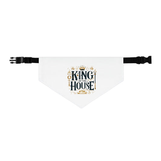 King of the House - Pet Bandana Collar - Creatively Designed Shop