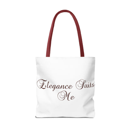 "Elegance Suits Me" (Purple) - Tote Bag (AOP)