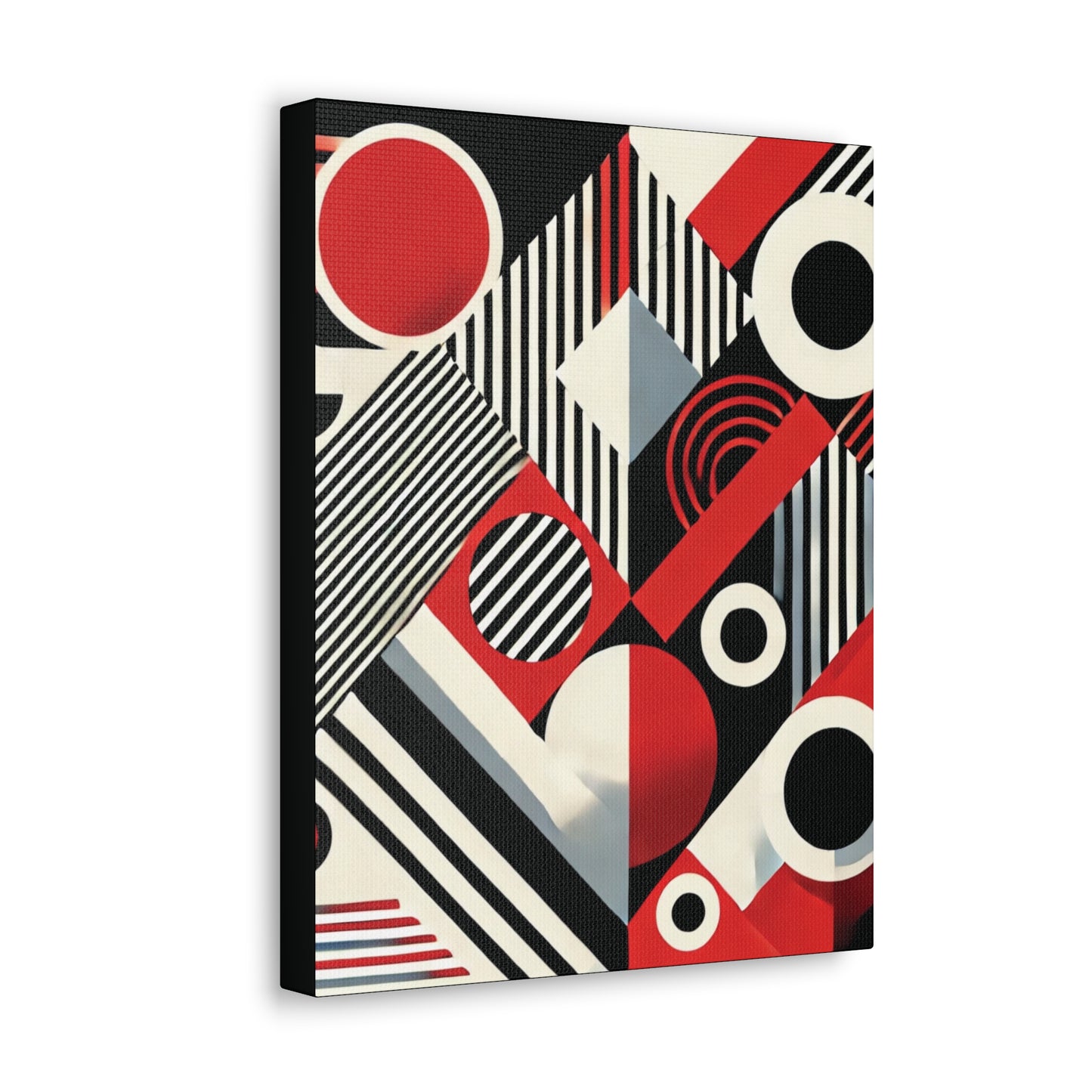 Red, Black & White Abstract - Canvas Gallery Wraps