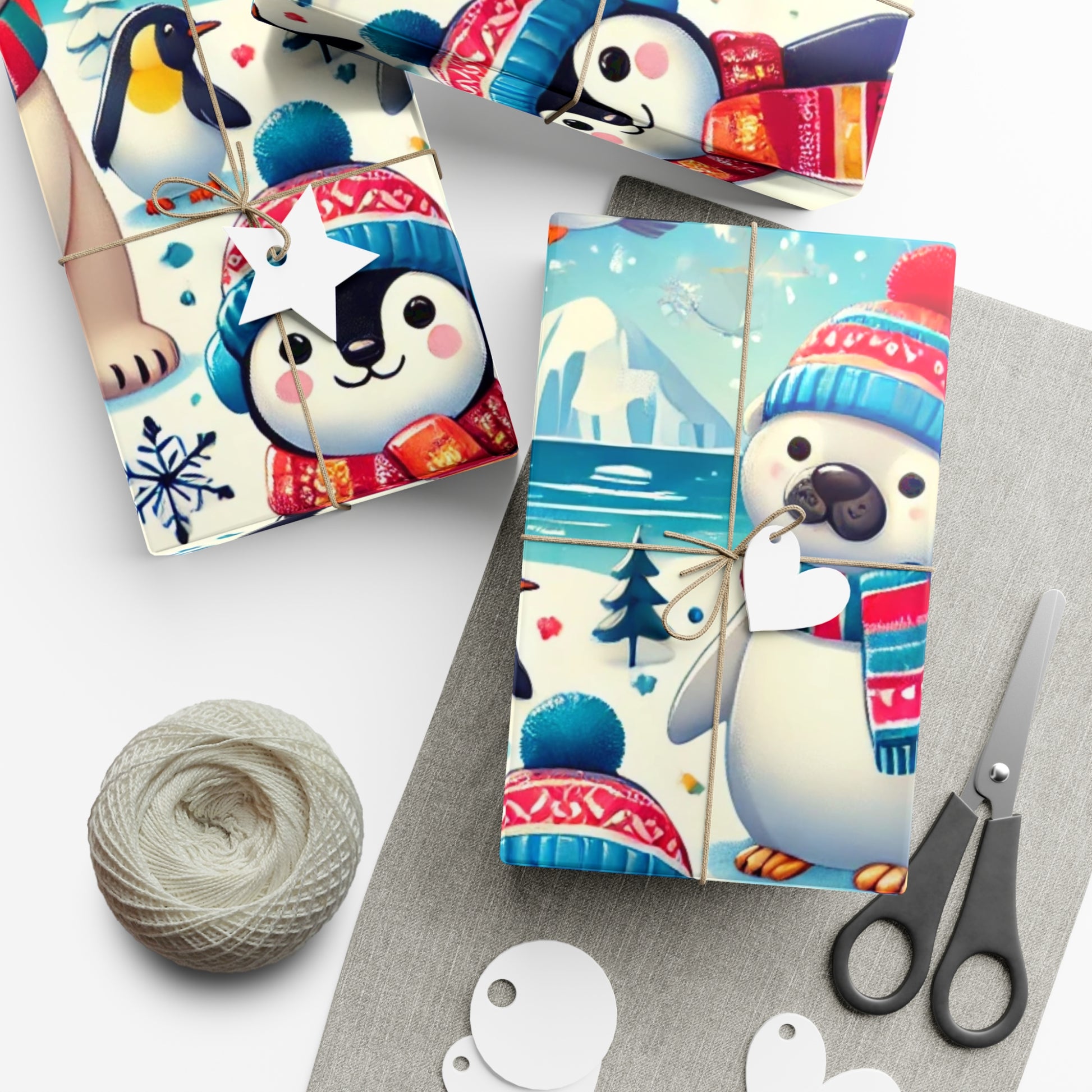 Penguins & Polar Bears - Gift Wrap Papers - Creatively Designed Shop