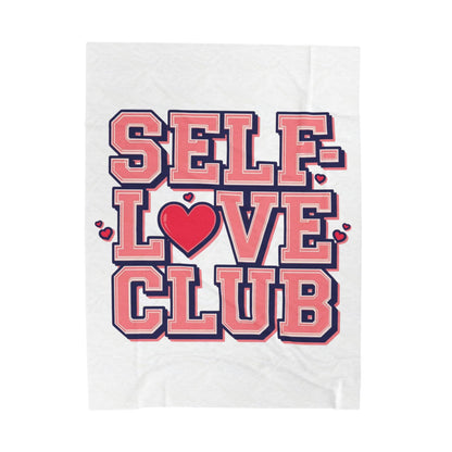 Self-Love Club – Plush Velveteen Blanket