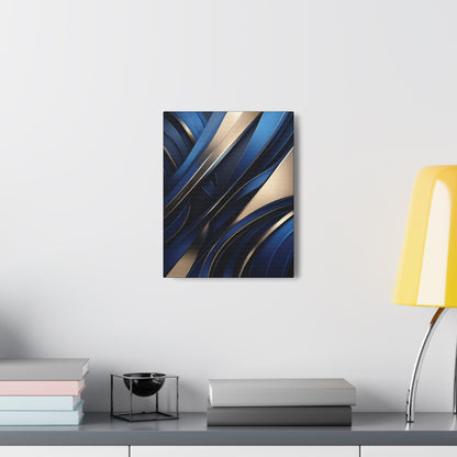 Abstract Blue & Gold - Canvas Gallery Wraps