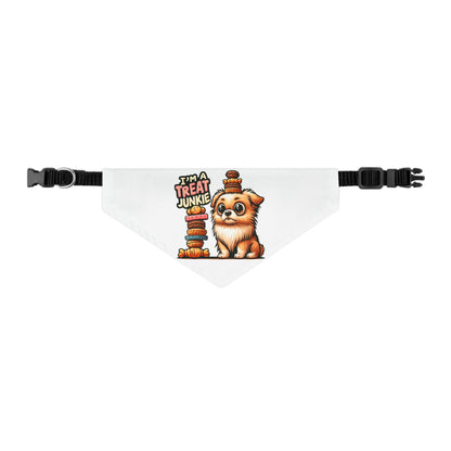 I'm A Treat Junkie - Pet Bandana Collar - Creatively Designed Shop