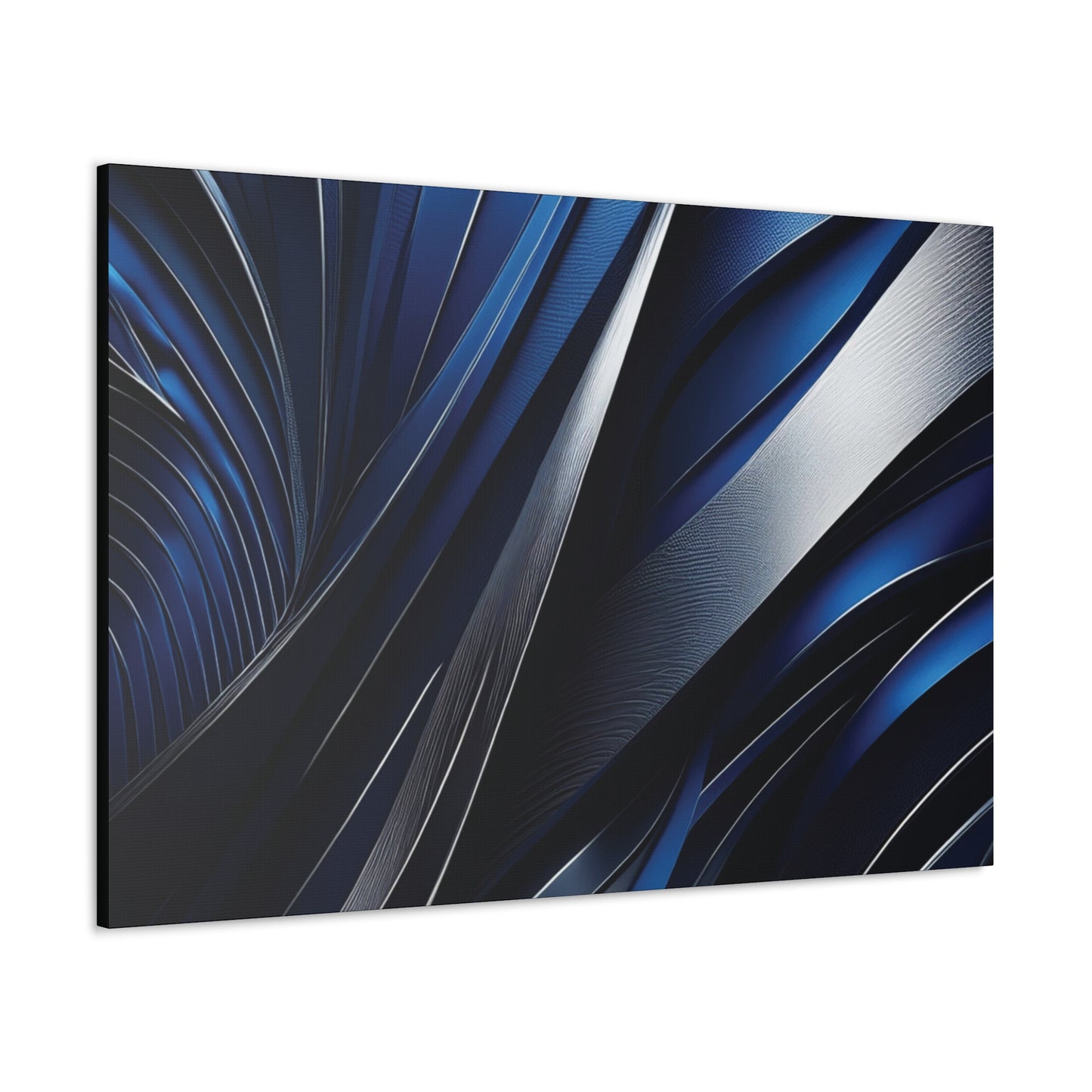 Abstract Blue & Silver - Canvas Gallery Wraps