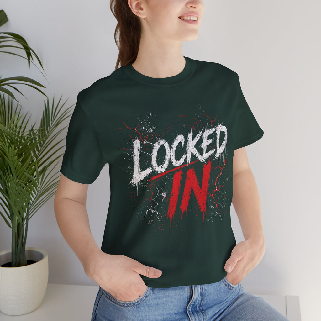 Locked In (Red) - Jersey Short Sleeve Tee