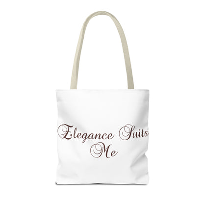 "Elegance Suits Me" (Purple) - Tote Bag (AOP)