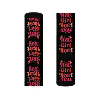Hot Girl Heart Day Socks