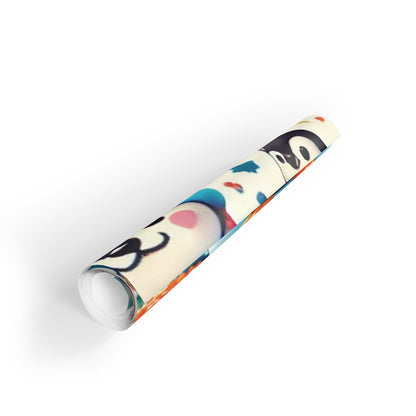 Penguins & Polar Bears - Gift Wrapping Paper Rolls, 1pc - Creatively Designed Shop