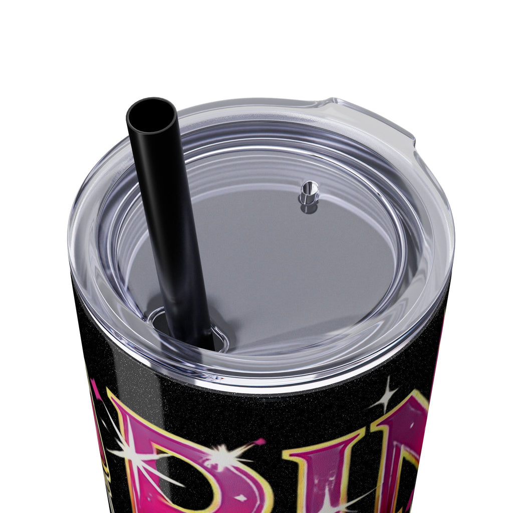 Pink, Sip & Love - Skinny Tumbler with Straw, 20oz