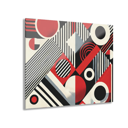 Red, Black & White Abstract - Acrylic Prints (French Cleat Hanging)