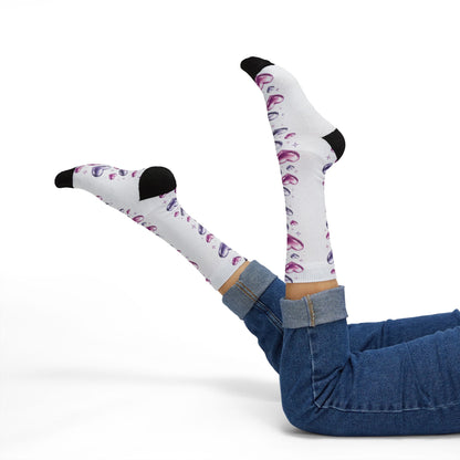 Purple & Pink Hearts Socks