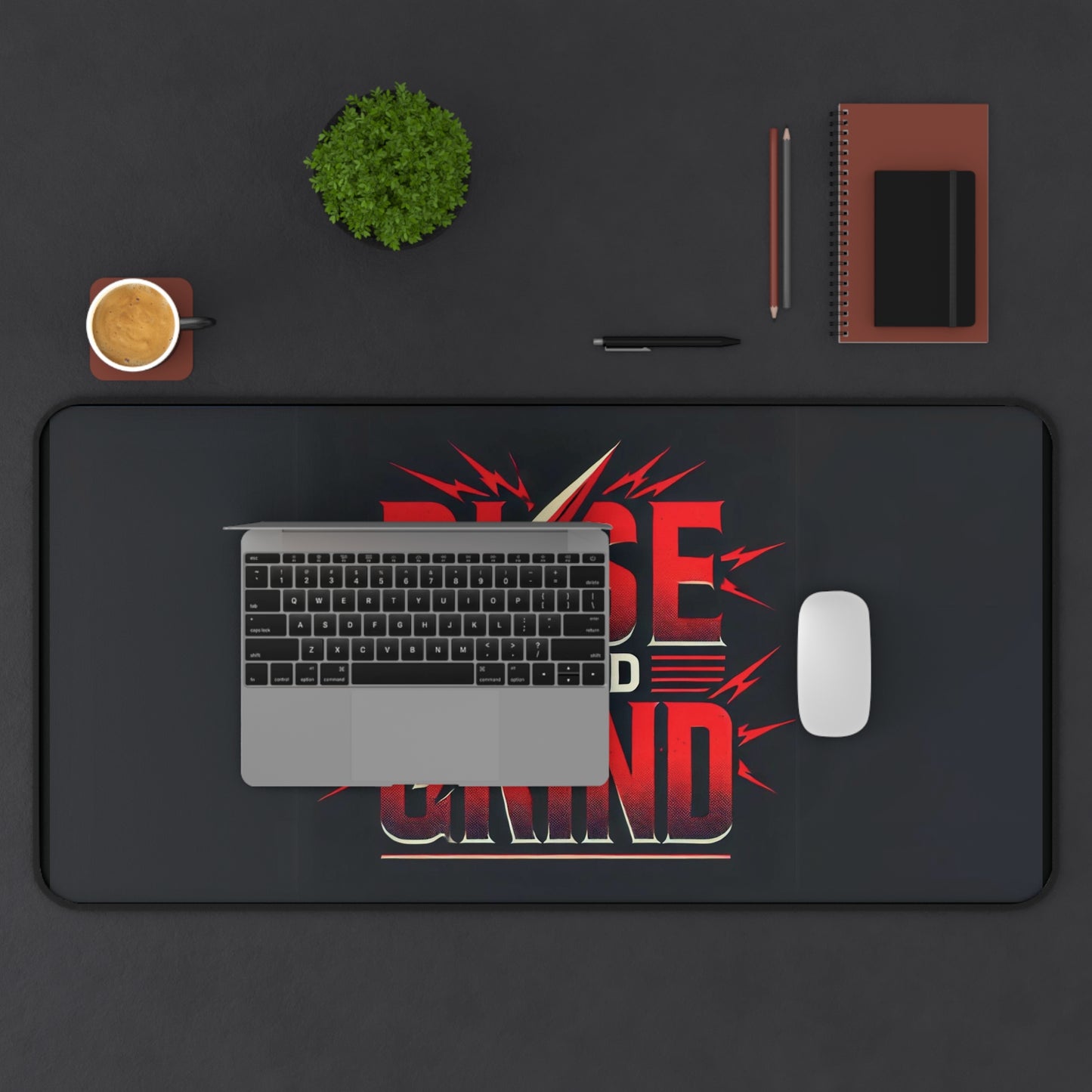 "Rise & Grind" - Desk Mat