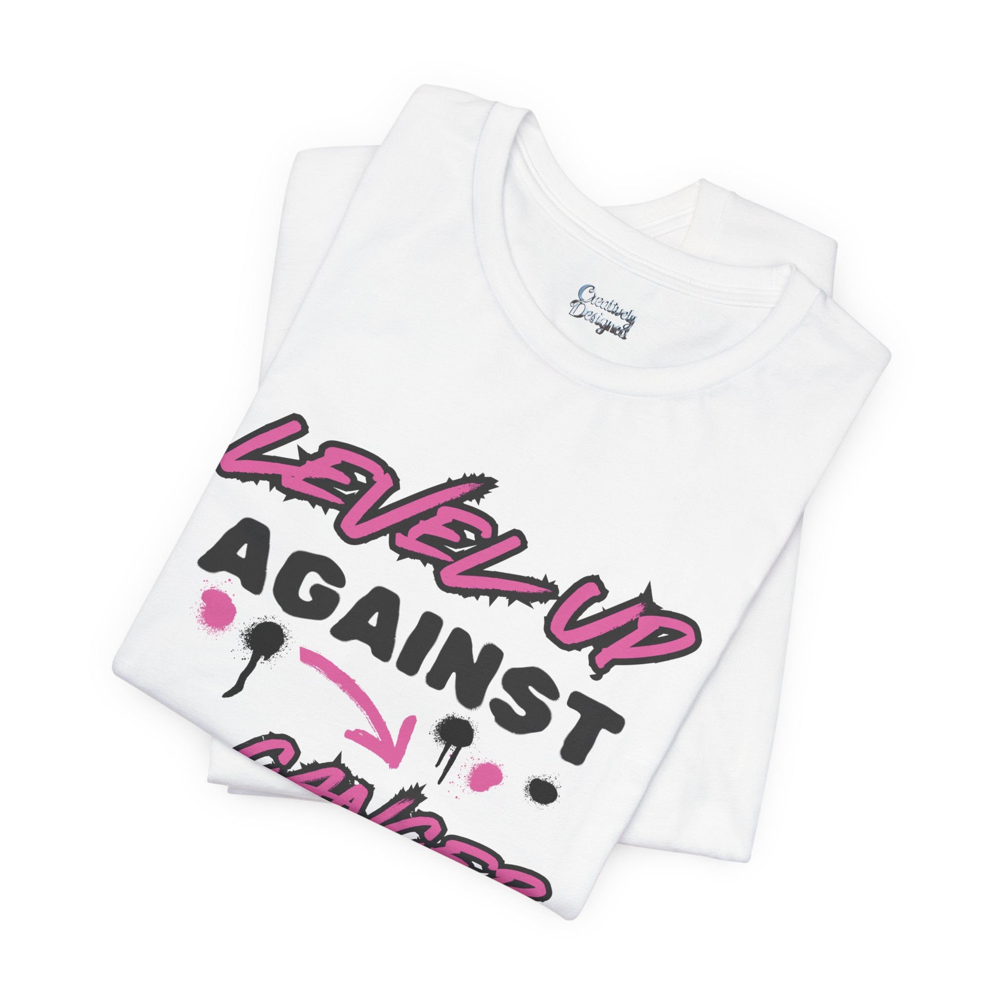 Level Up Against Cancer - Unisex Jersey Short Sleeve Tee