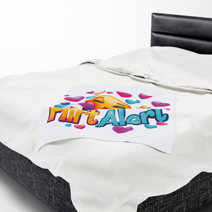 Flirt Alert - Velveteen Plush Blanket
