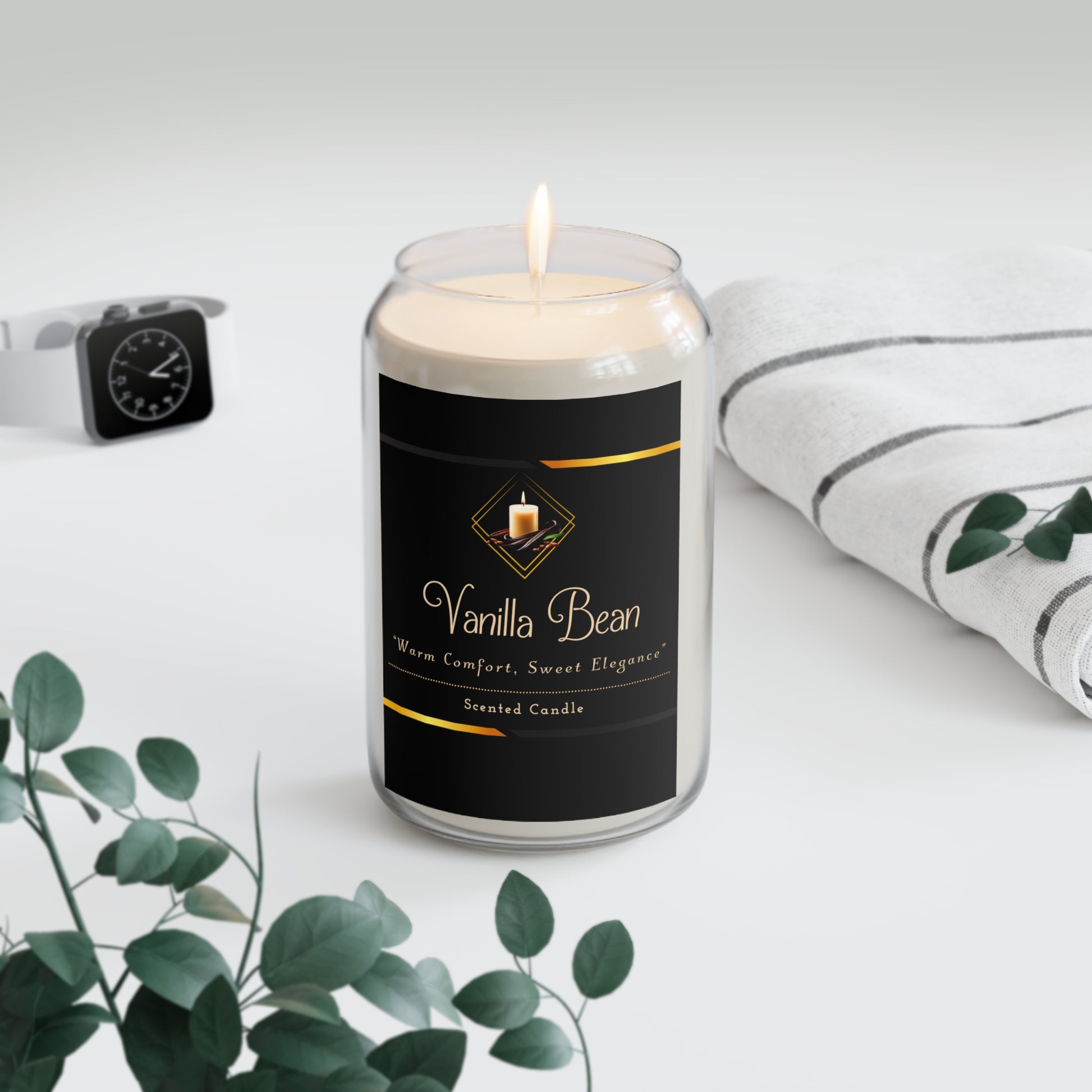 Vanilla Bean - Scented Candle, 13.75oz - Creatively Designed Shop