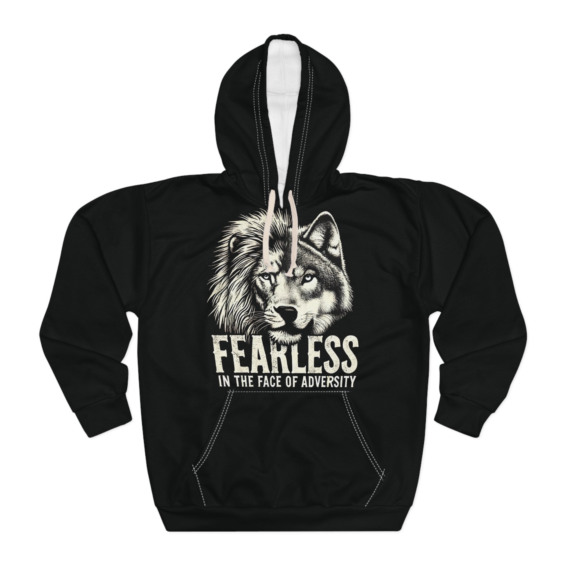 Fearless In The Face Of Adversity - Unisex Pullover Hoodie (AOP) - Creatively Designed Shop