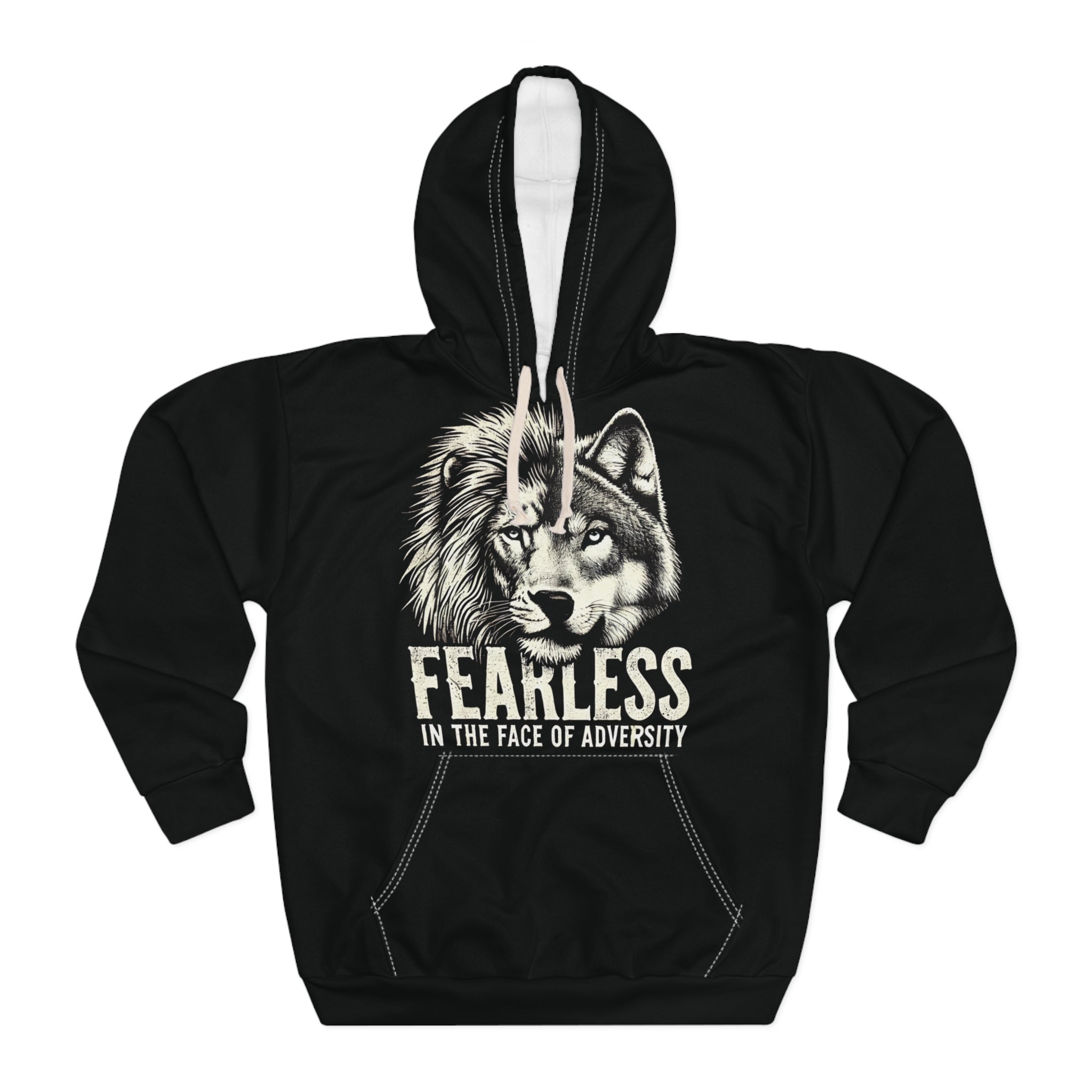 Fearless In The Face Of Adversity - Unisex Pullover Hoodie (AOP) - Creatively Designed Shop