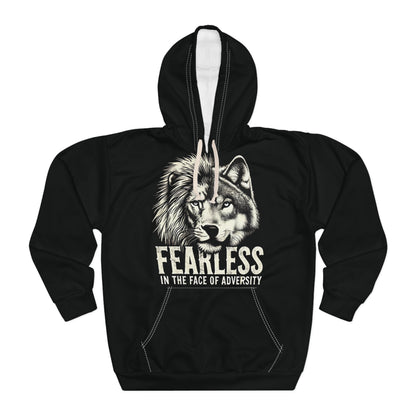 Fearless In The Face Of Adversity - Unisex Pullover Hoodie (AOP) - Creatively Designed Shop