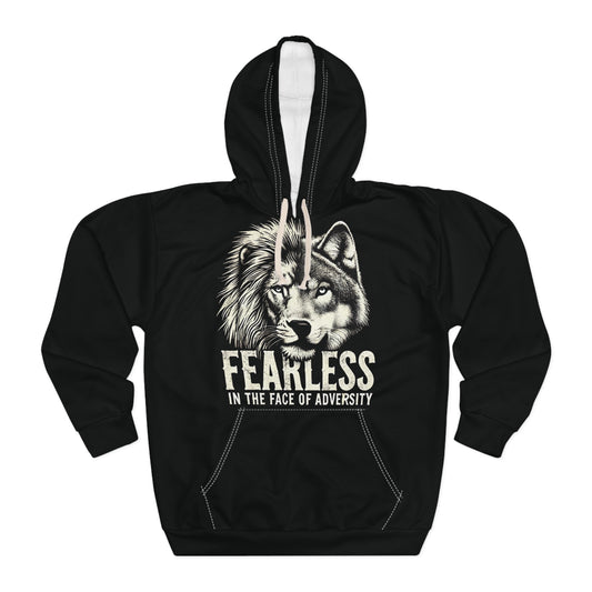 Fearless In The Face Of Adversity - Unisex Pullover Hoodie (AOP) - Creatively Designed Shop