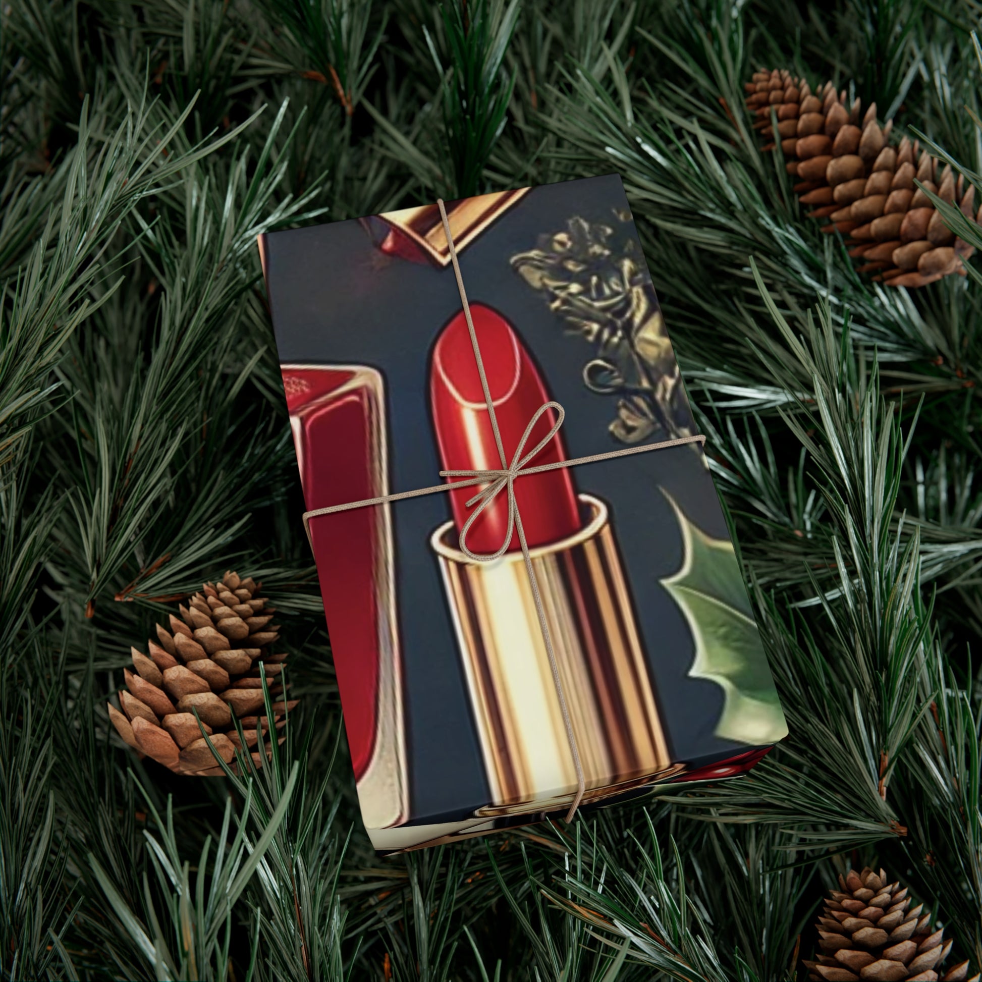 Christmas Glam Makeup Essentials - Gift Wrap Papers - Creatively Designed Shop