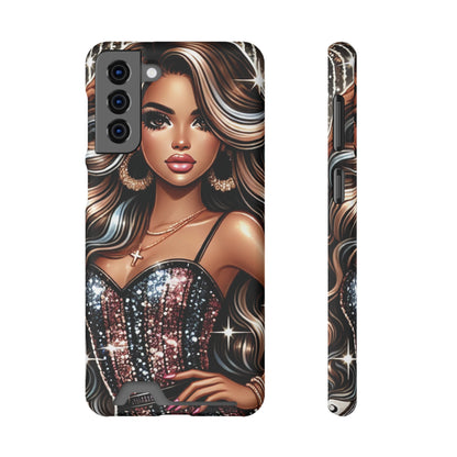 "Beautiful" - Phone Case With Card Holder - Creatively Designed Shop