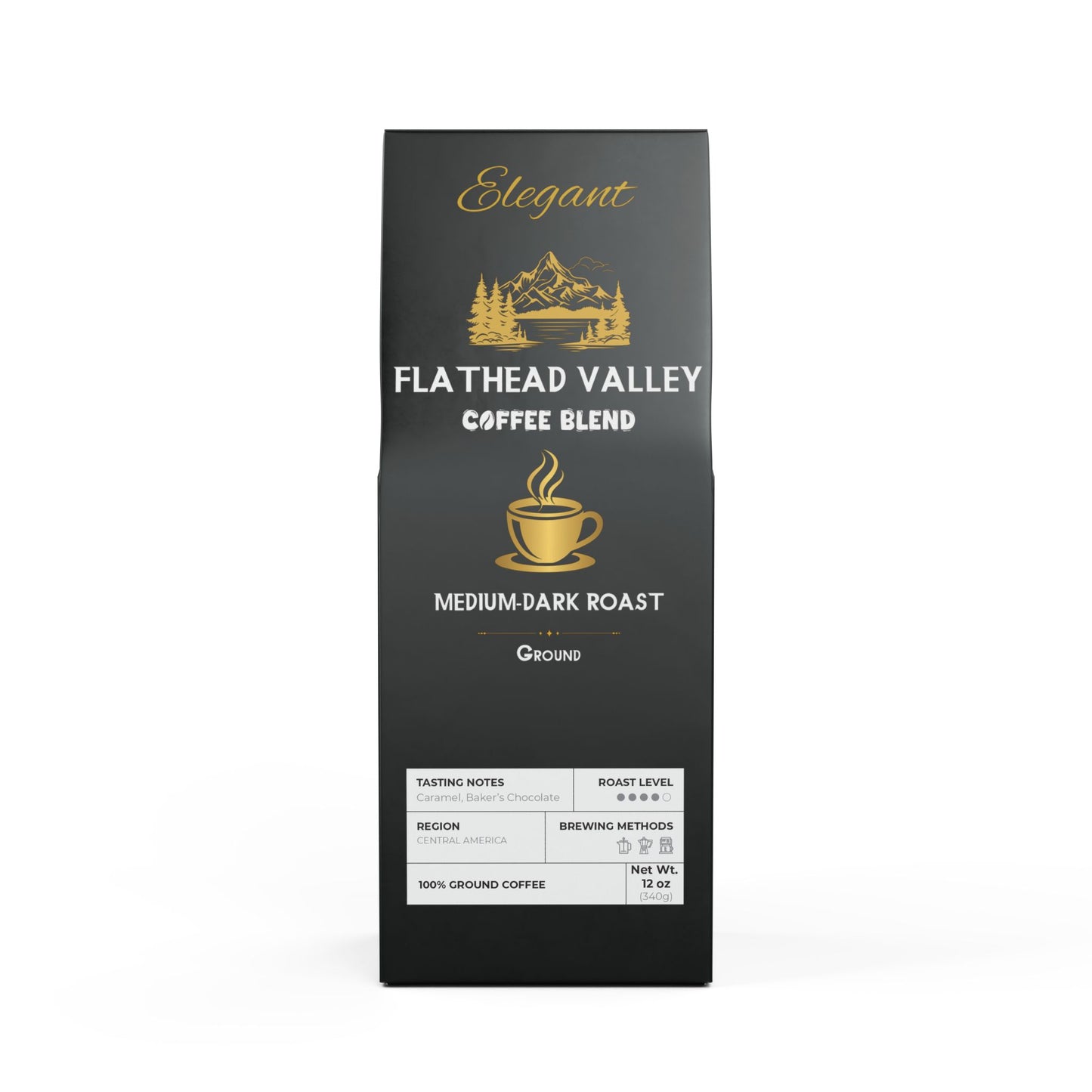 Elegant Flathead Valley Coffee Blend (Medium-Dark Roast)