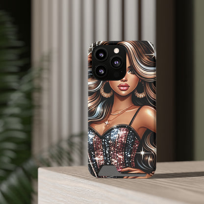 "Beautiful" - Phone Case With Card Holder - Creatively Designed Shop