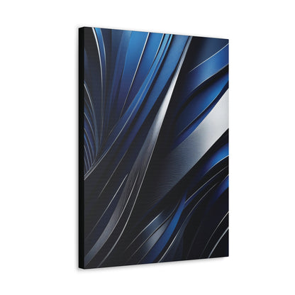 Abstract Blue & Silver - Canvas Gallery Wraps