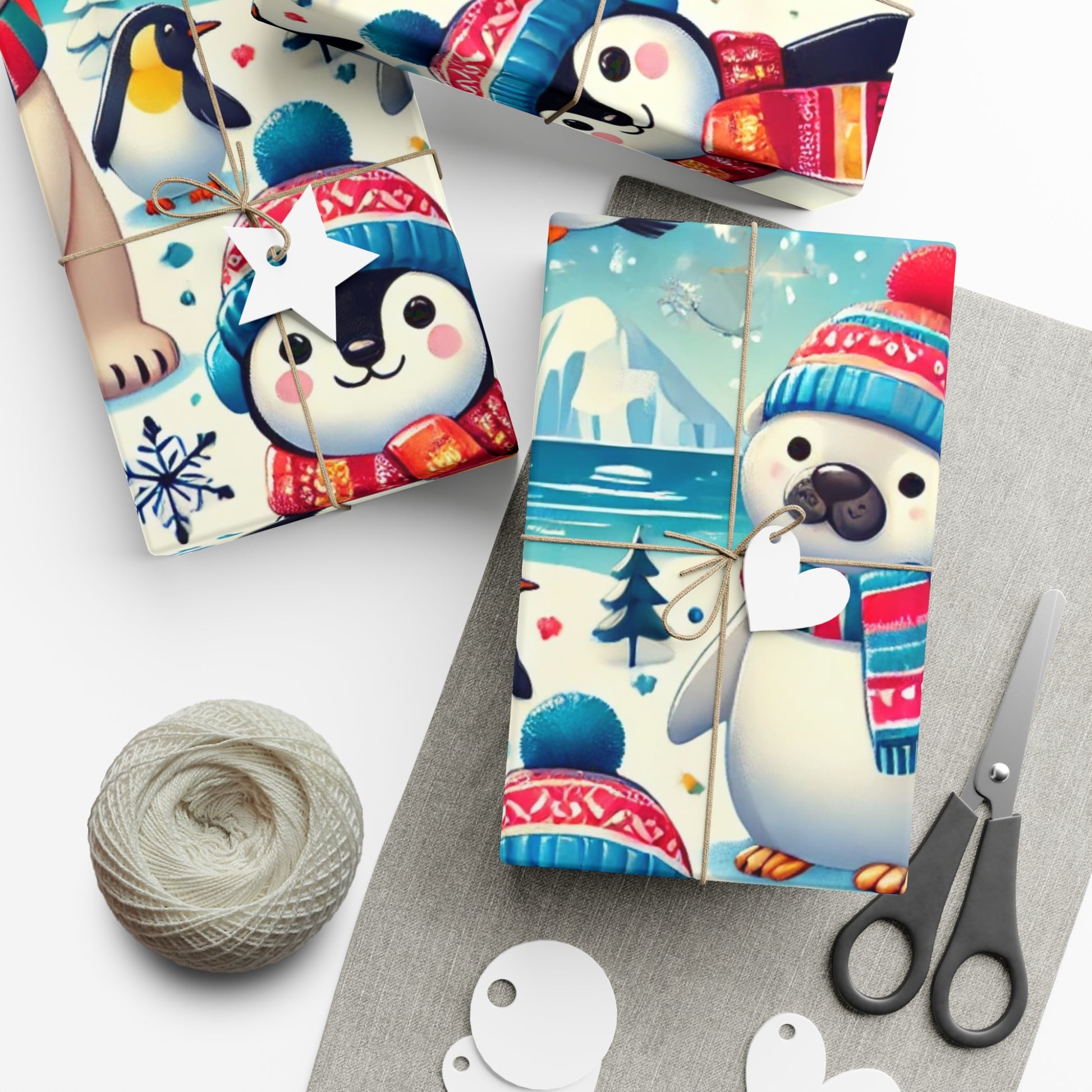 Penguins & Polar Bears - Gift Wrap Papers - Creatively Designed Shop