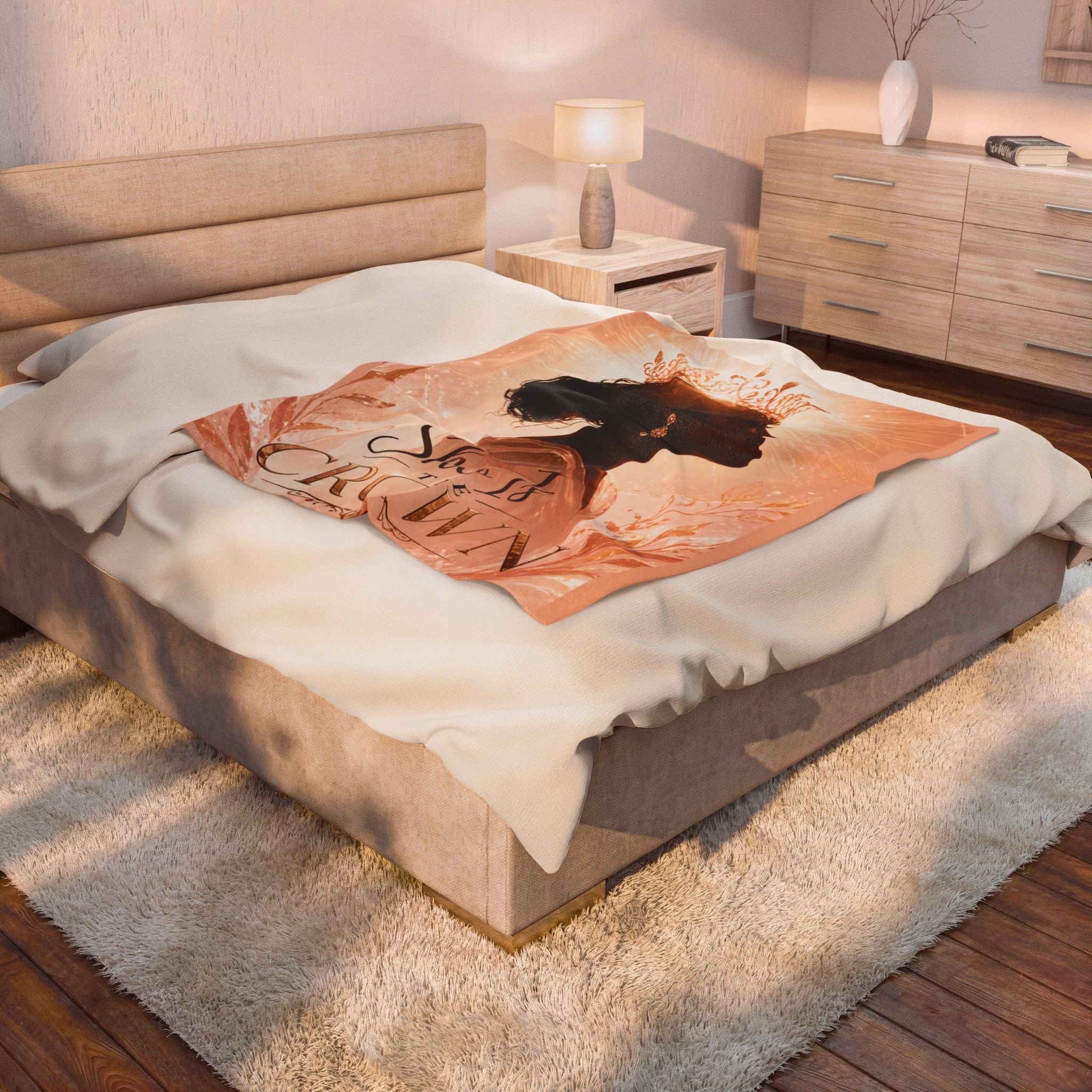 She Is the Crown - Velveteen Plush Blanket