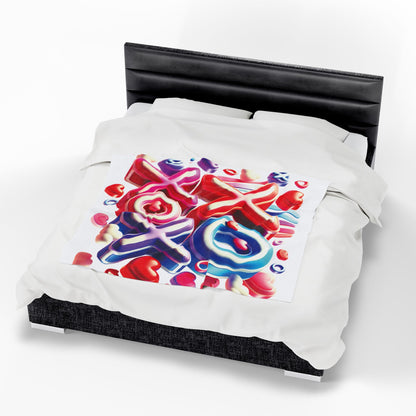 XOXO - Velveteen Plush Blanket