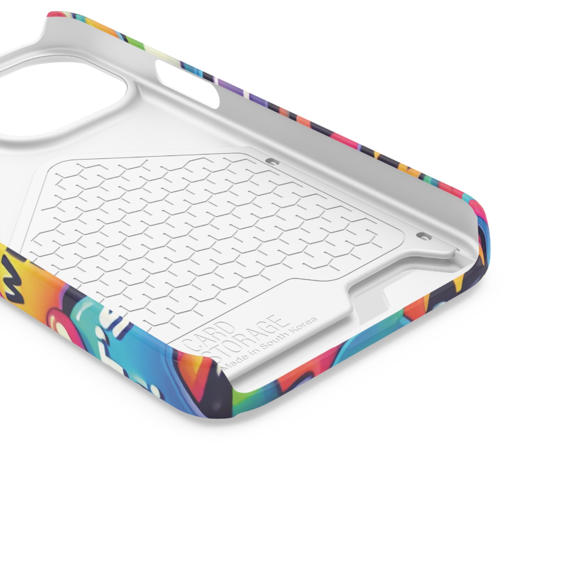 "Text Bubbles" - Phone Case With Card Holder - Creatively Designed Shop