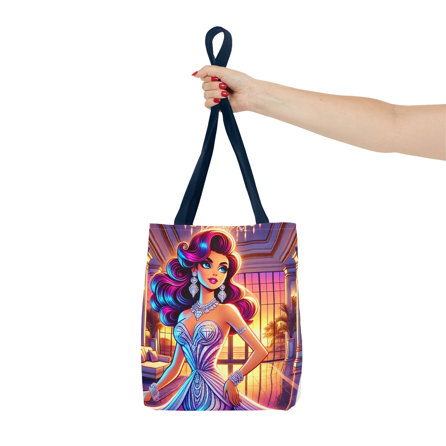 "Elegance Suits Me" (Purple) - Tote Bag (AOP)