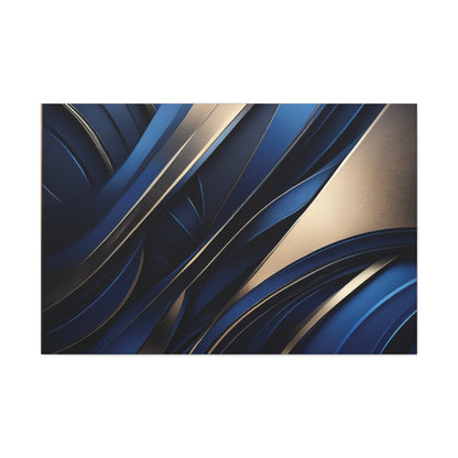 Abstract Blue & Gold - Canvas Gallery Wraps