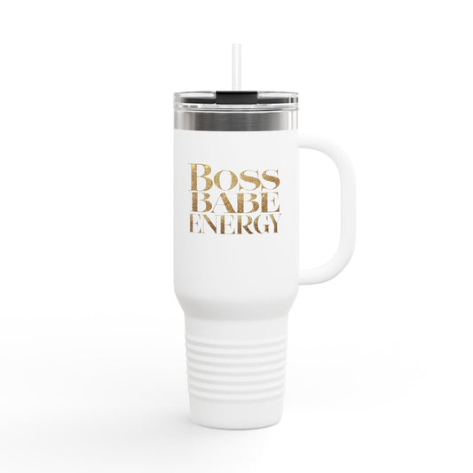 "Boss Babe Energy" - Insulated Travel Mug, 40oz