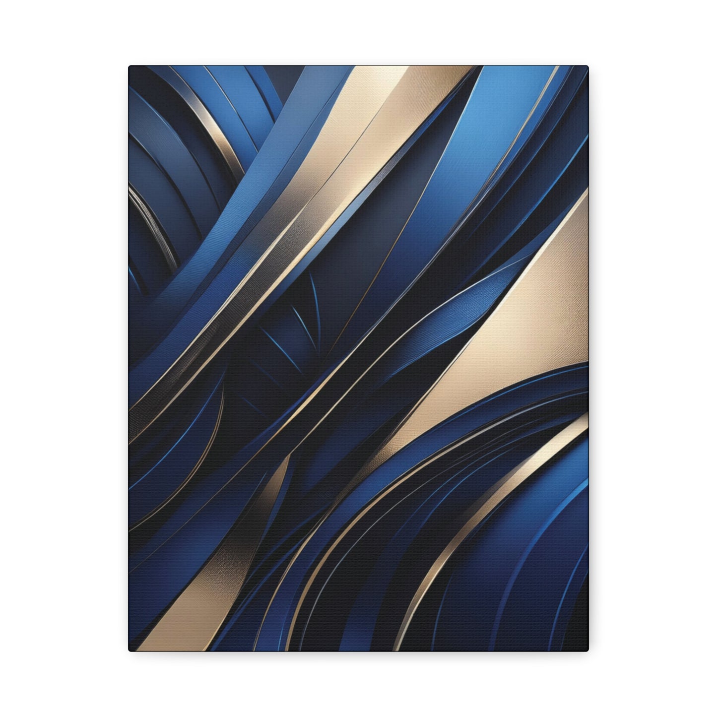 Abstract Blue & Gold - Canvas Gallery Wraps