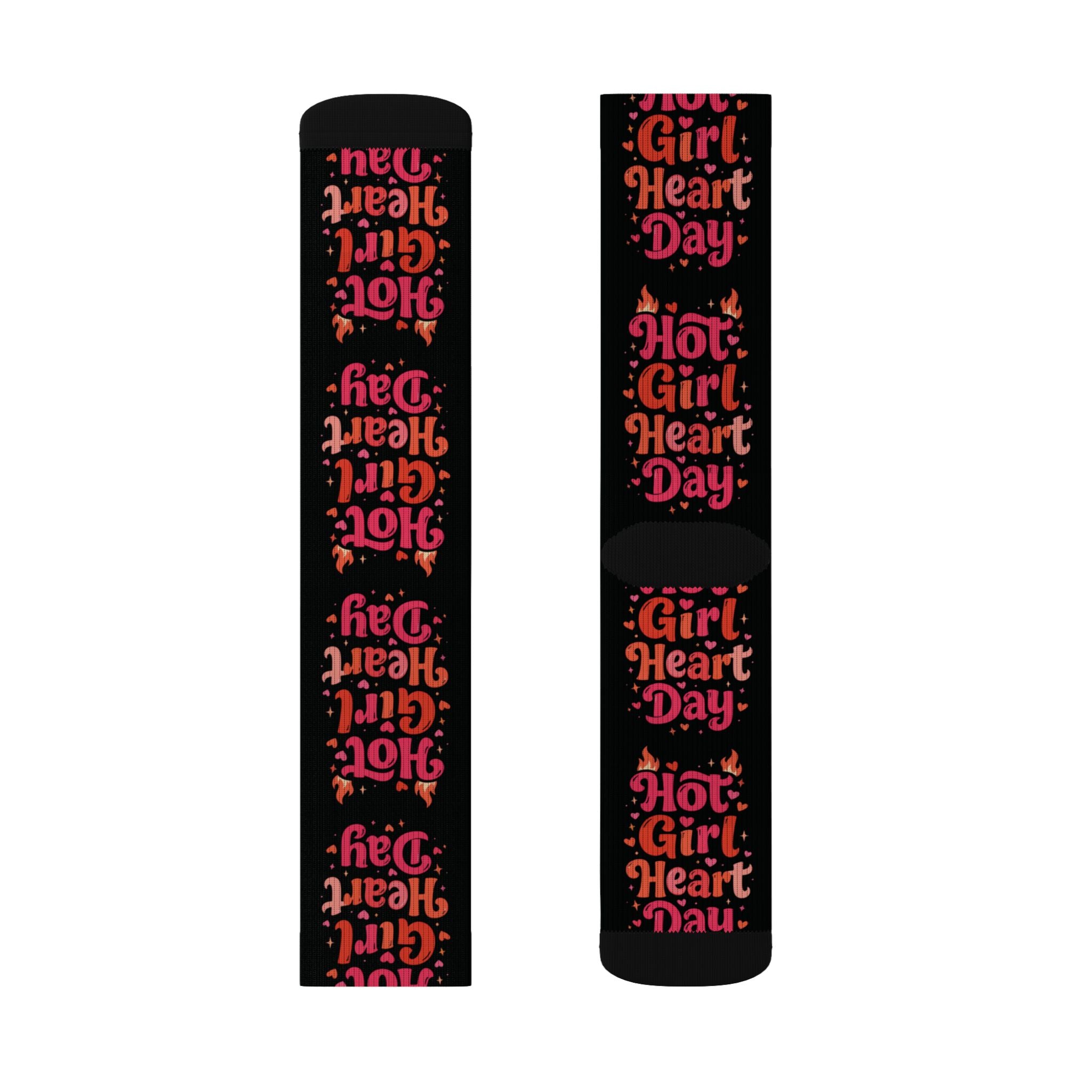 Hot Girl Heart Day Socks