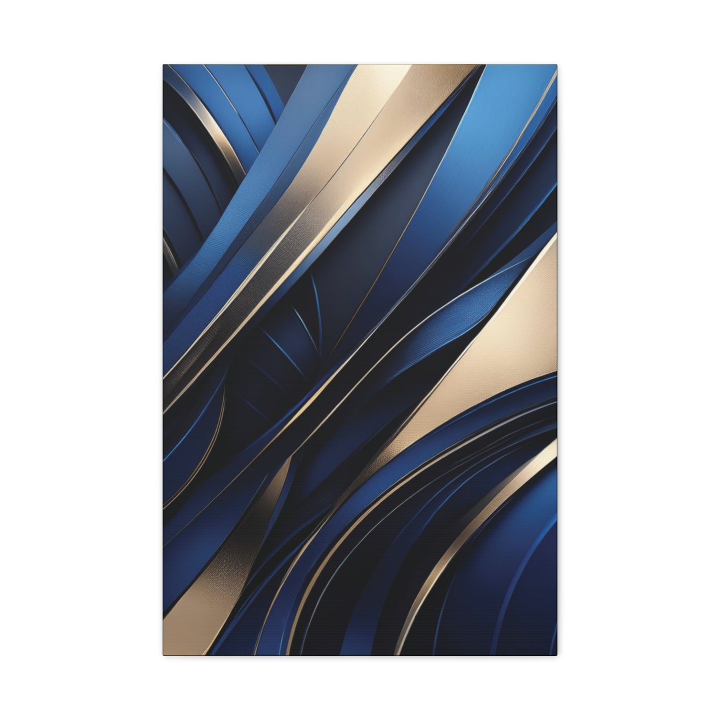 Abstract Blue & Gold - Canvas Gallery Wraps