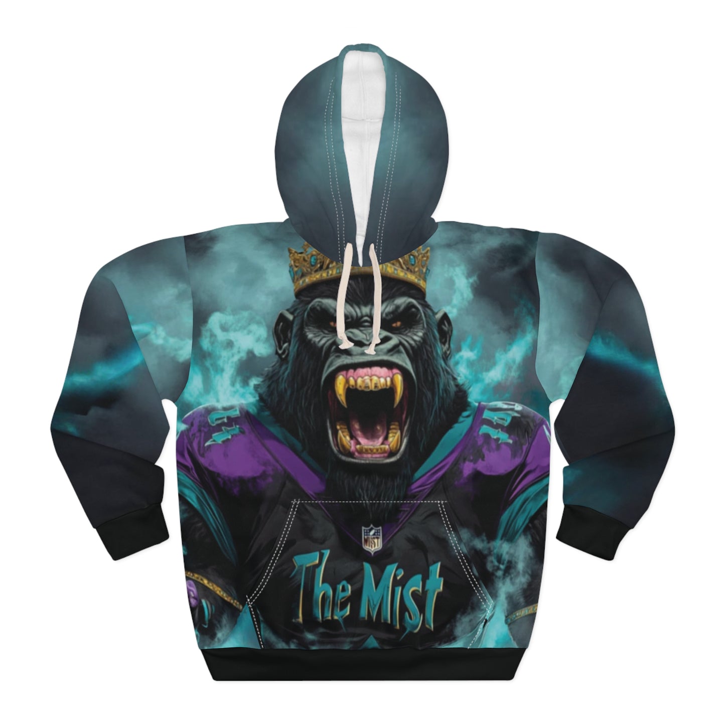 Gorilla in the Mist - Unisex Pullover Hoodie (AOP) - Creatively Designed Shop