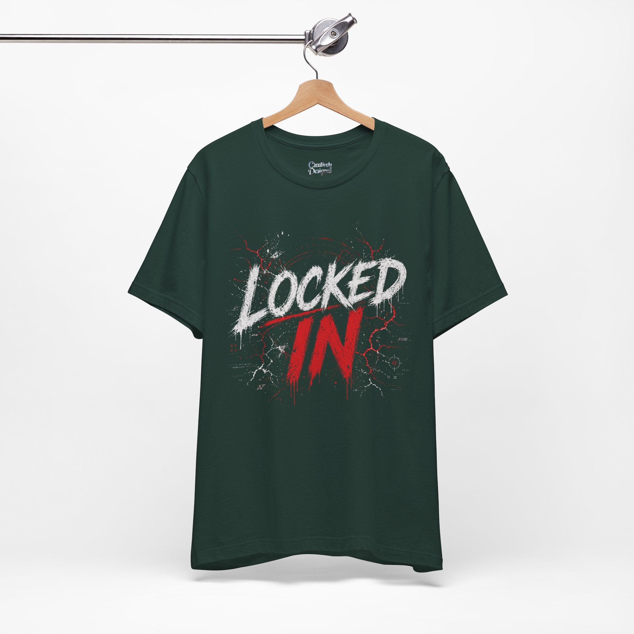 Locked In (Red) - Jersey Short Sleeve Tee