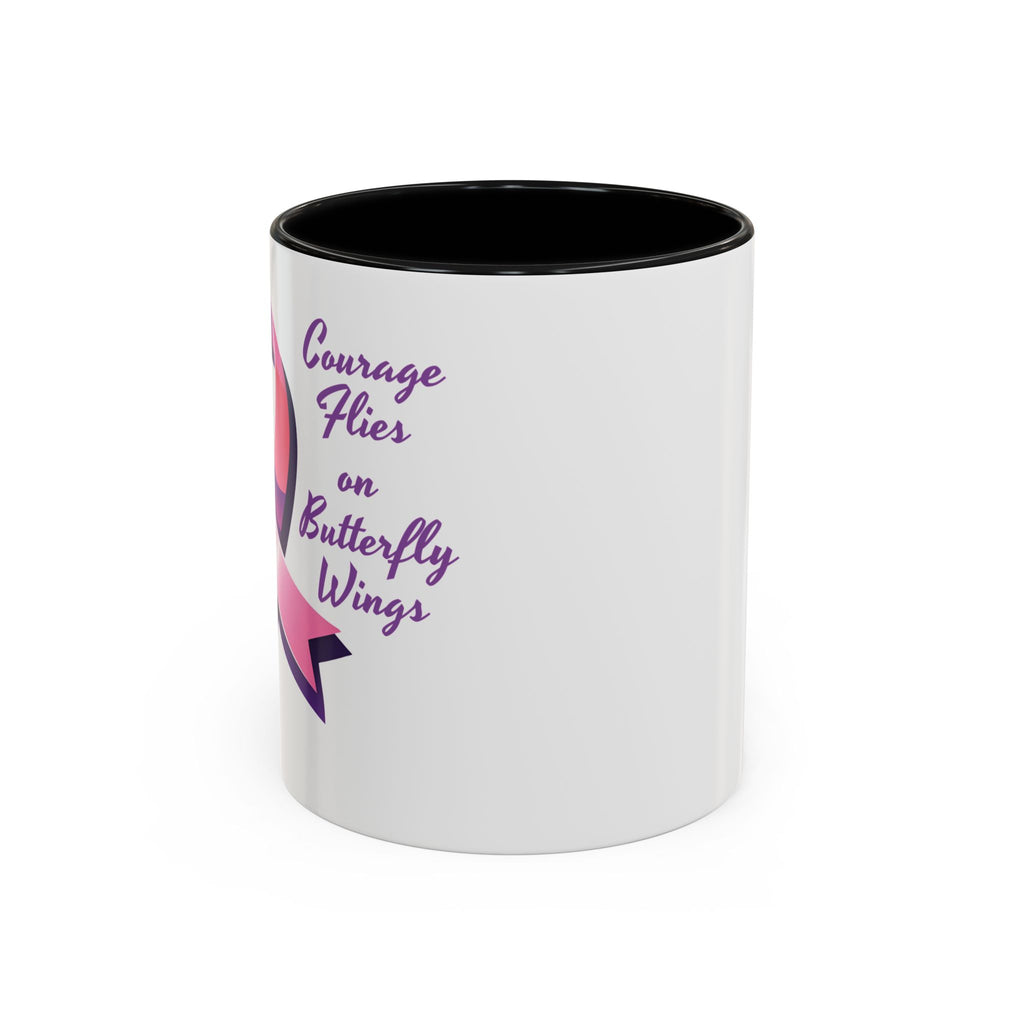 Courage Flies on Butterfly Wings - Accent Coffee Mug