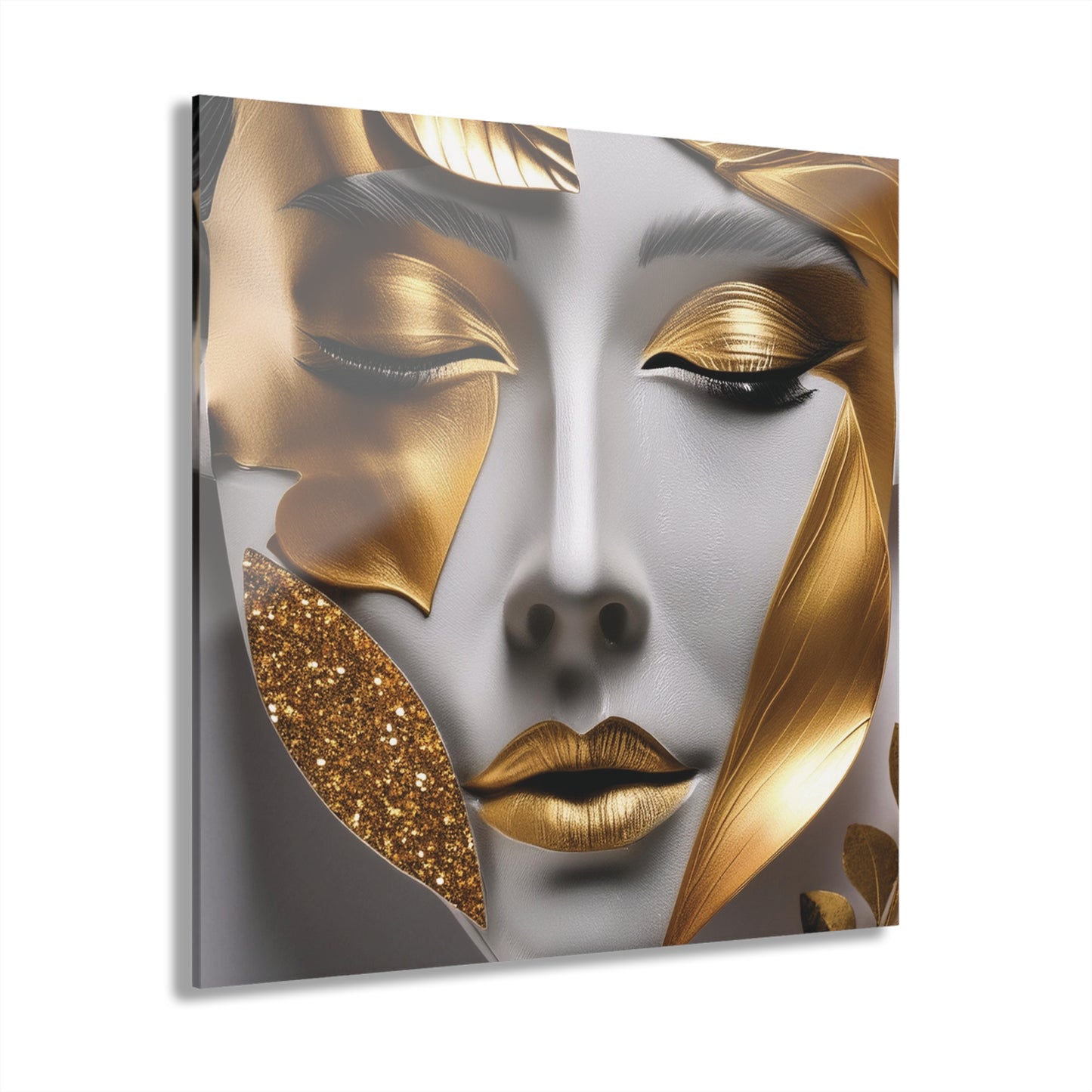 Gold Abstract - Acrylic Prints (French Cleat Hanging)