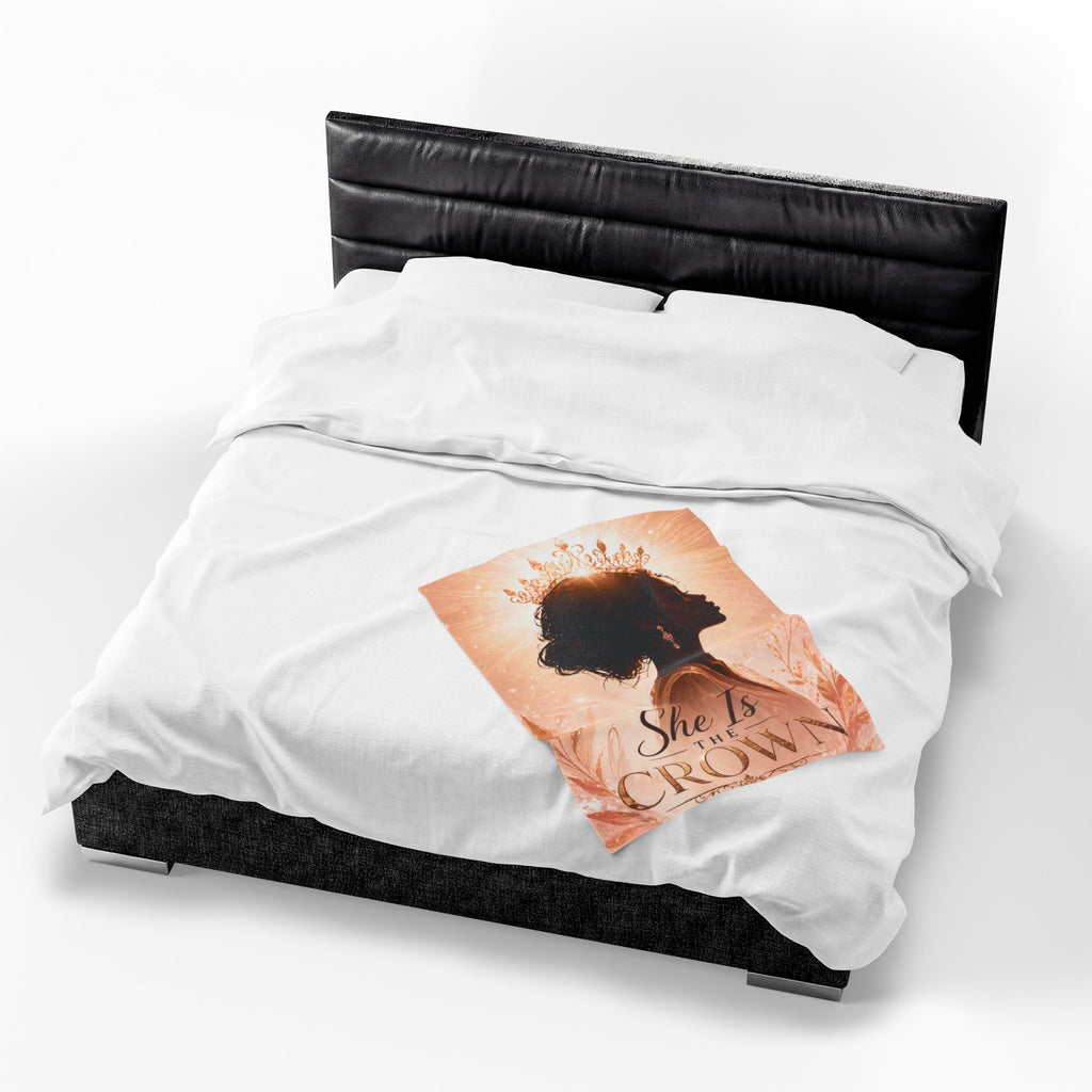 She Is the Crown - Velveteen Plush Blanket