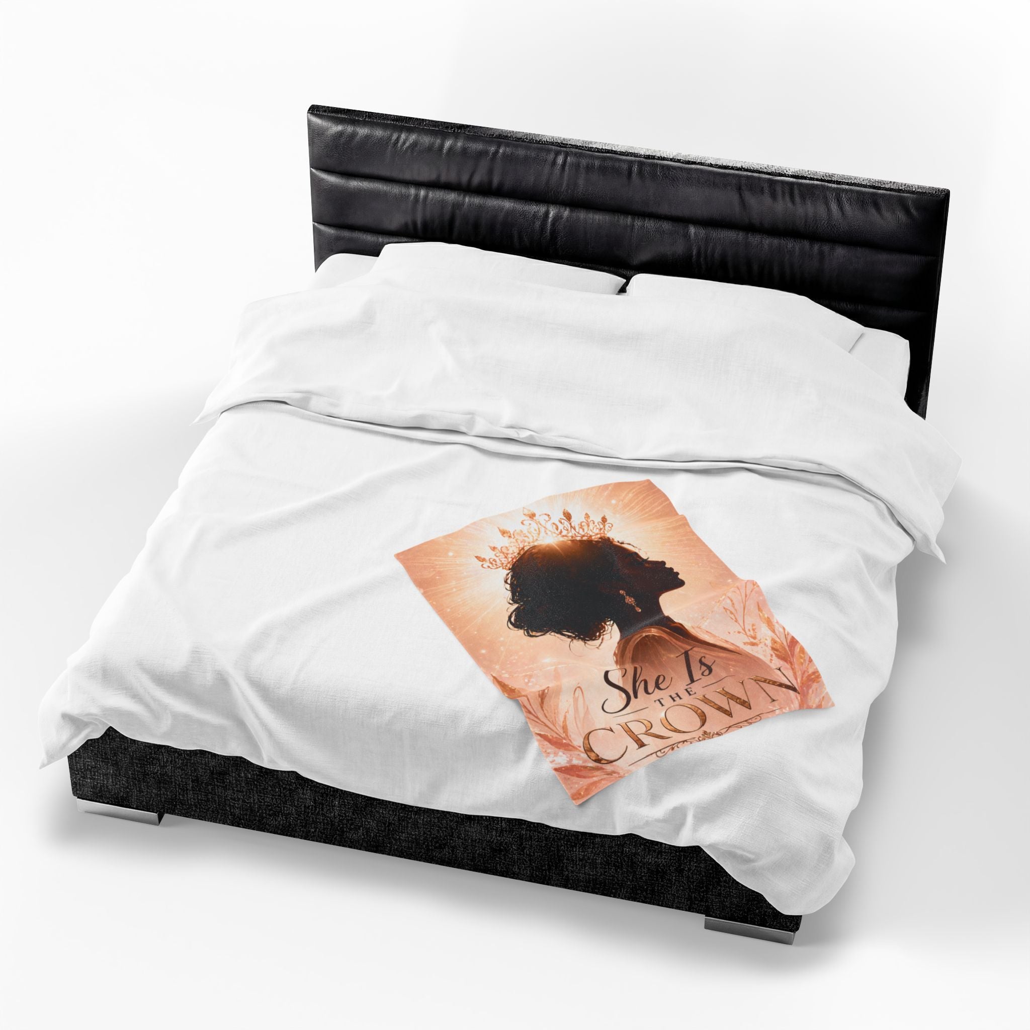 She Is the Crown - Velveteen Plush Blanket