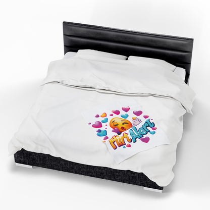 Flirt Alert - Velveteen Plush Blanket