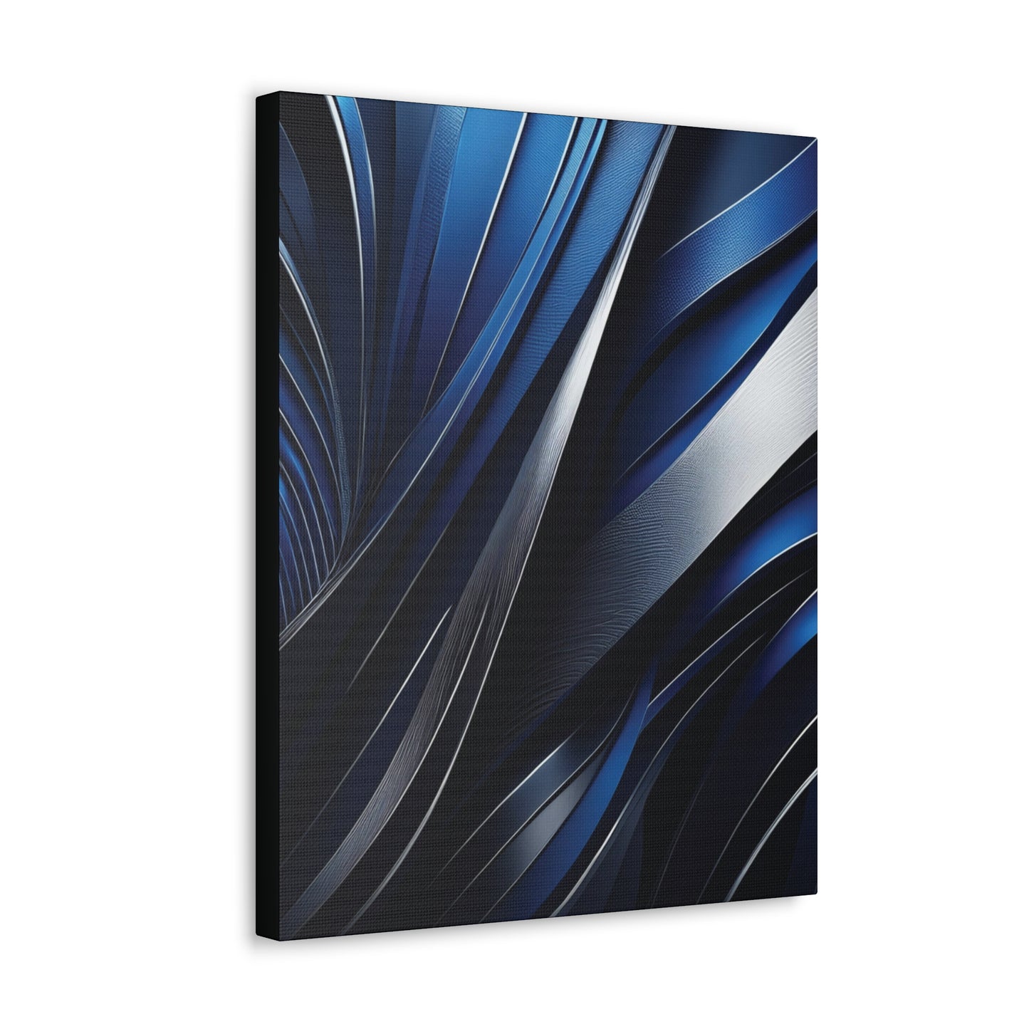 Abstract Blue & Silver - Canvas Gallery Wraps