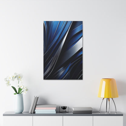 Abstract Blue & Silver - Canvas Gallery Wraps