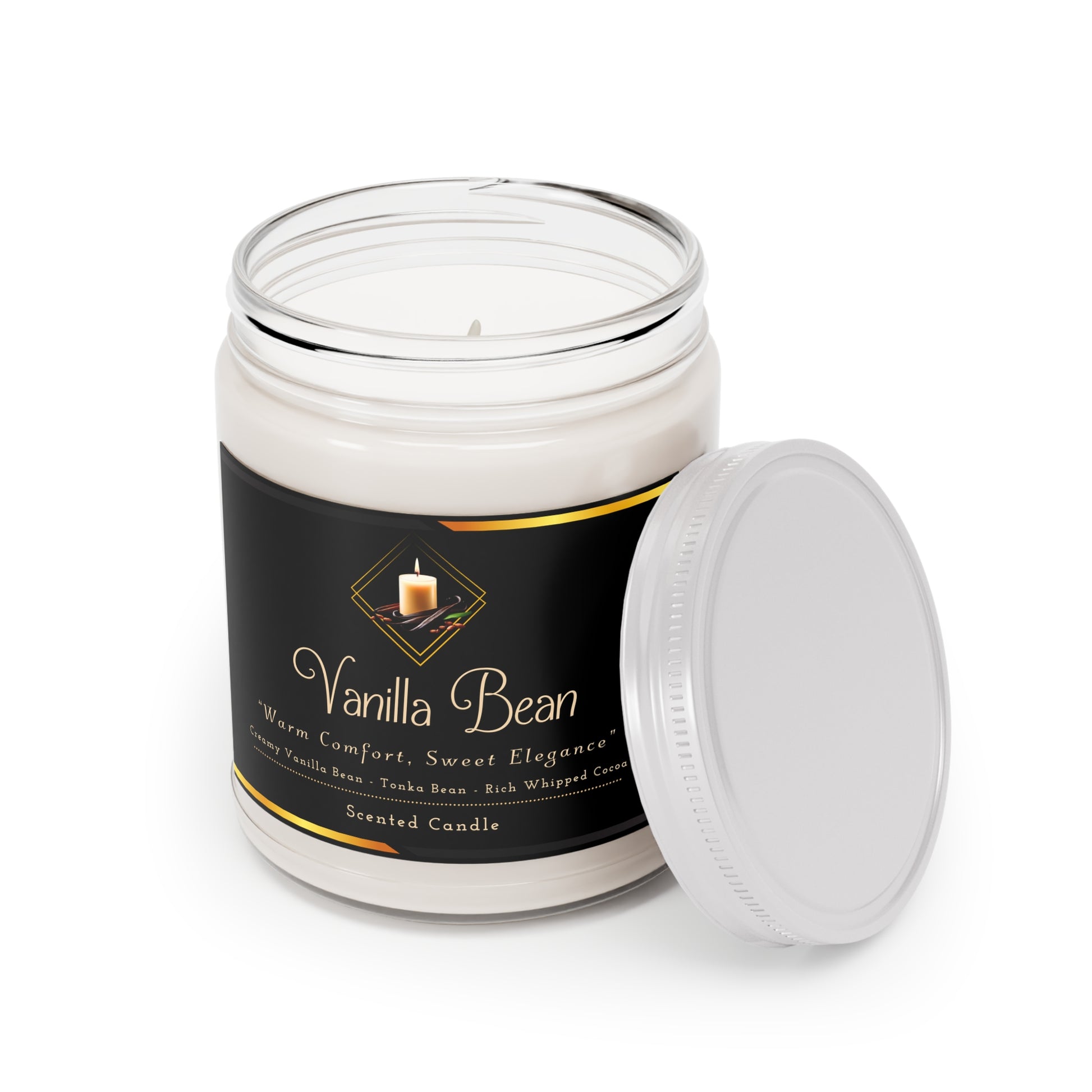 Vanilla Bean - Scented Candles, 9oz - Creatively Designed Shop