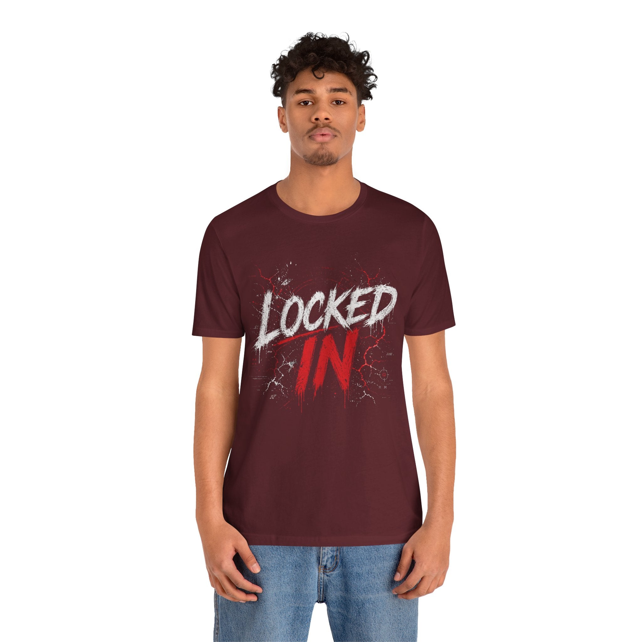 Locked In (Red) - Jersey Short Sleeve Tee